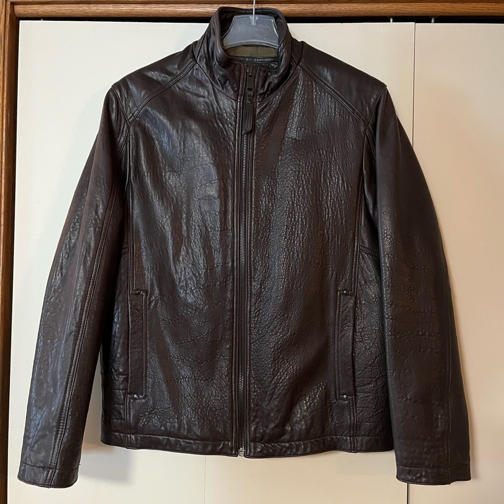 Marc New York Andrew Marc Men’s Brown Leather Jacket Size L